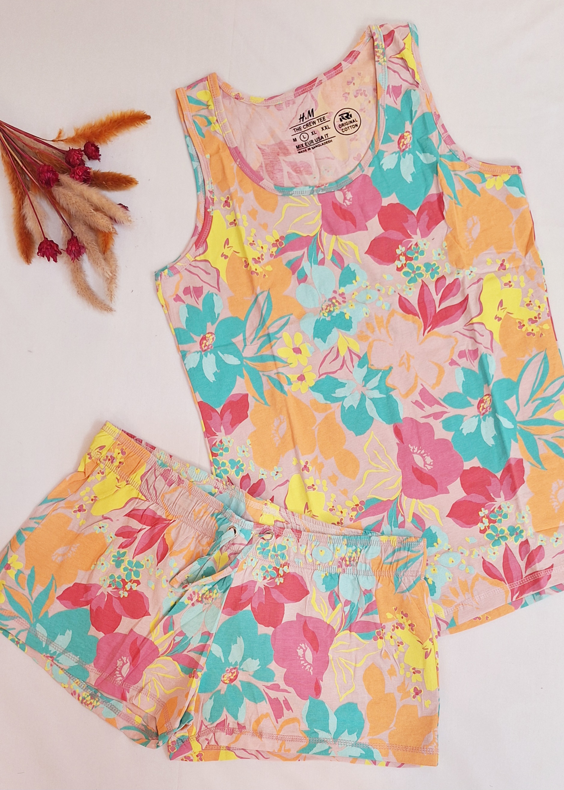 ست تاپ شورتک فانتزی اچ اند ام