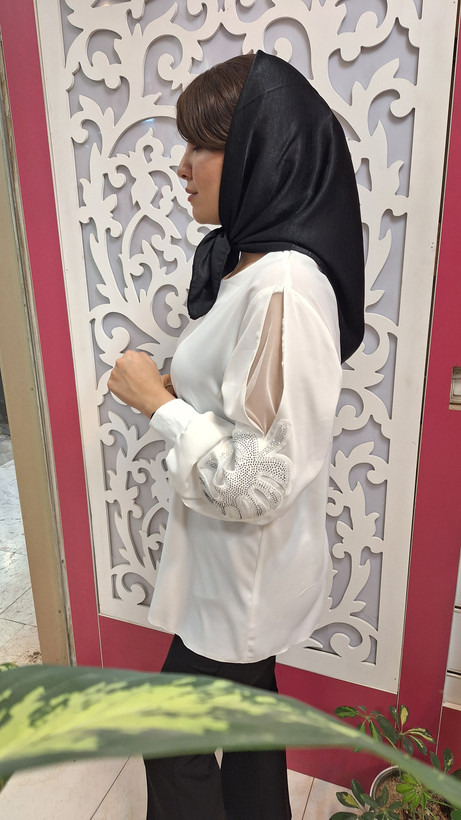شومیز ساده مجلسی زنانه مدل برگ انجیری